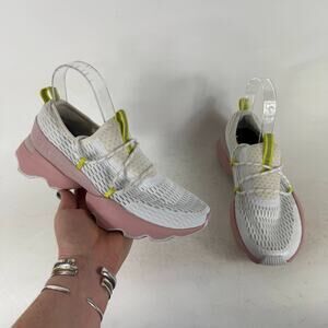 Sorel Kinetic Impact Lace Sneakers Women's 7 White Athletic Shoes NL4694-101